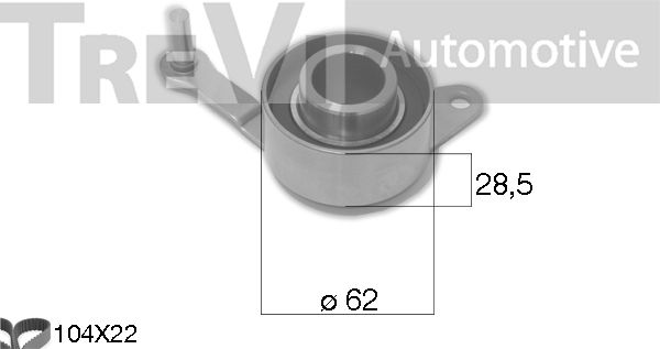 TREVI AUTOMOTIVE paskirstymo diržo komplektas KD1489